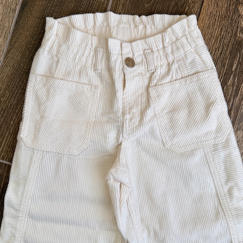 Gap Kids Girls’ Ivory Corduroy Horseshoe Pants—5 - Picture 3 of 10